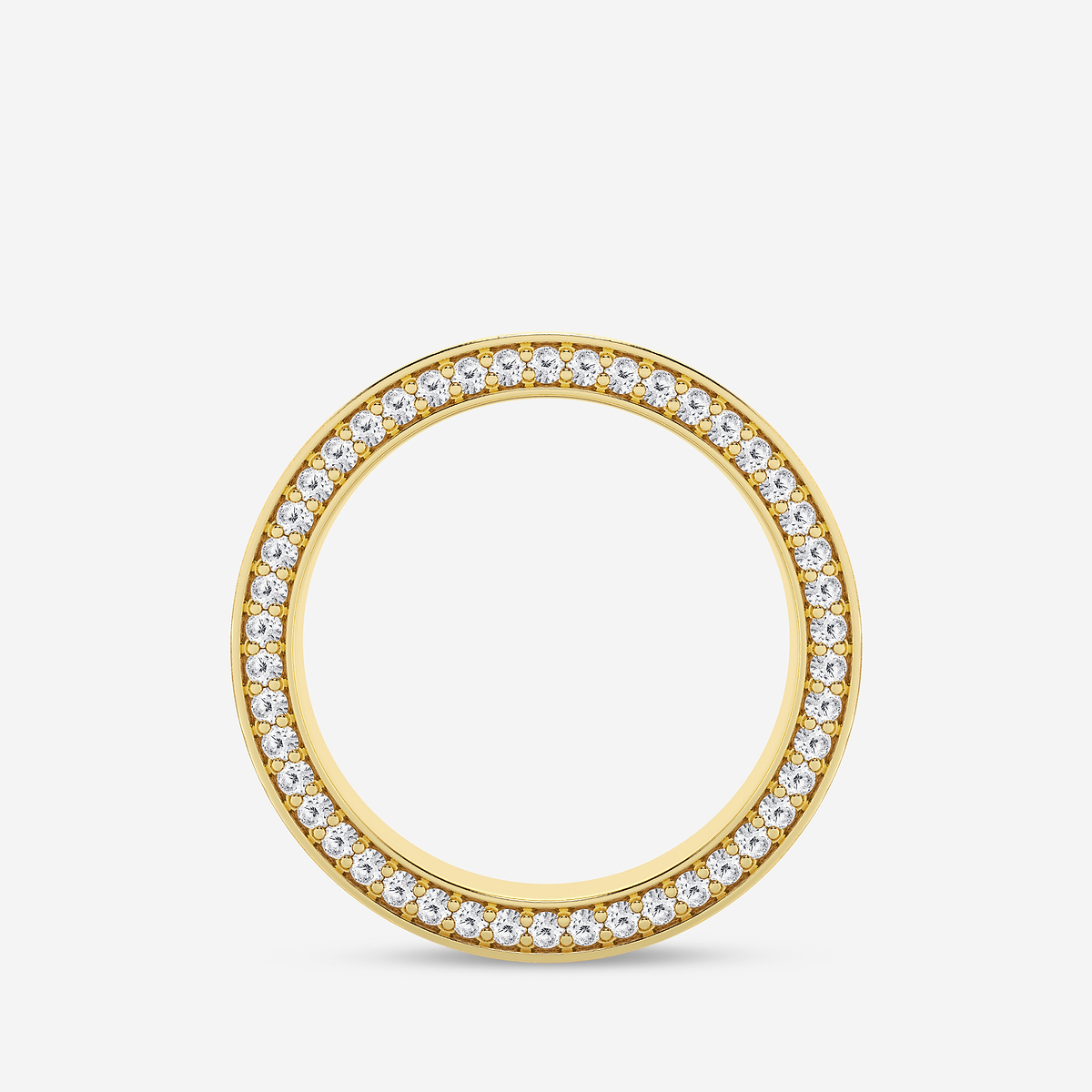 Additional Image 1 for  7/8 ctw Round Lab Grown Diamond 7mm Sandblast Finish Flat Eternity Band